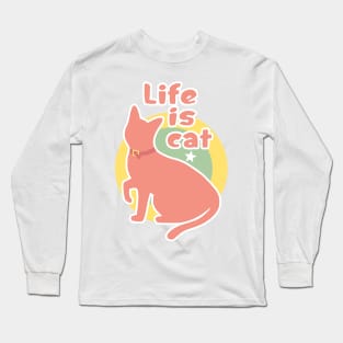 Princess Connect - Life Is Cat Long Sleeve T-Shirt